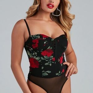 Fall In Love With Floral Bodysuit